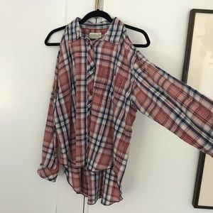 Denim & Supply RL plaid Cold Shoulder Flannel